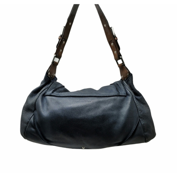 Kenneth Cole NY Blue Grey Leather Shoulder Bag - Picture 7 of 12